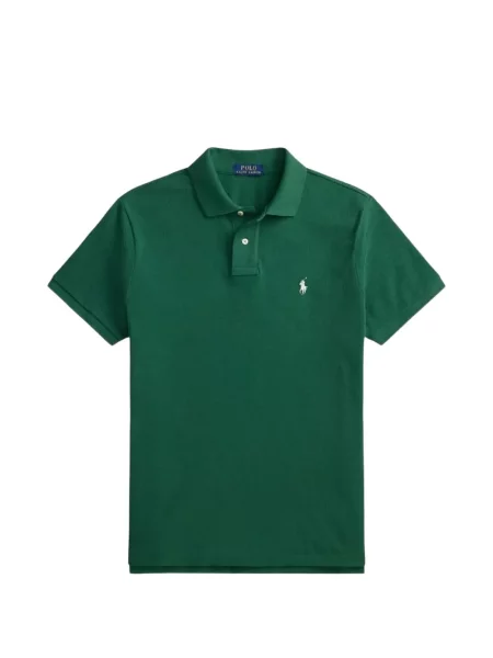 Tricou polo Polo Ralph Lauren plasă cu dungi gri