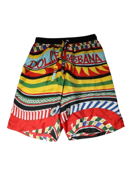 Szorty Dolce And Gabbana ze sznurkiem z nadrukiem