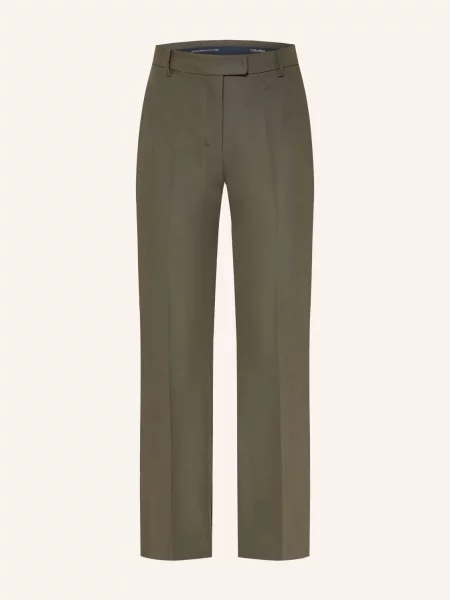 S Max Mara Kalhoty S Rozšiřujícími Se Nohavicemi Fatina khaki