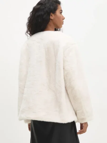 Bunda Answear Lab přechodná oversize béžová