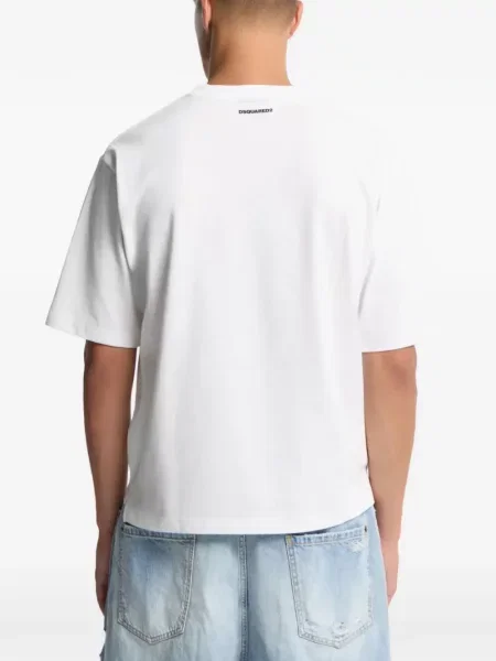 Tricou Dsquared2 cu imagine alb