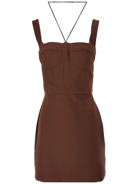 Rochie mini Nensi Dojaka de costum maro