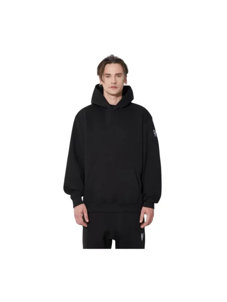 Neil Barrett bluza Easy Drop Shoulder Double Bolts Hoodie z kapturem gładka czarny