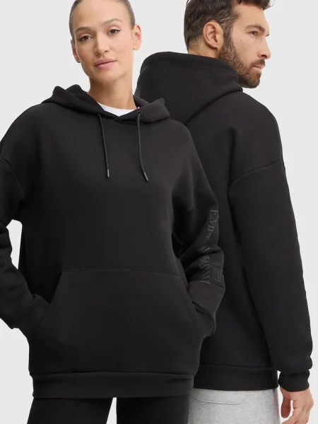 Hímzett melegítő felső Ea7 Emporio Armani fekete