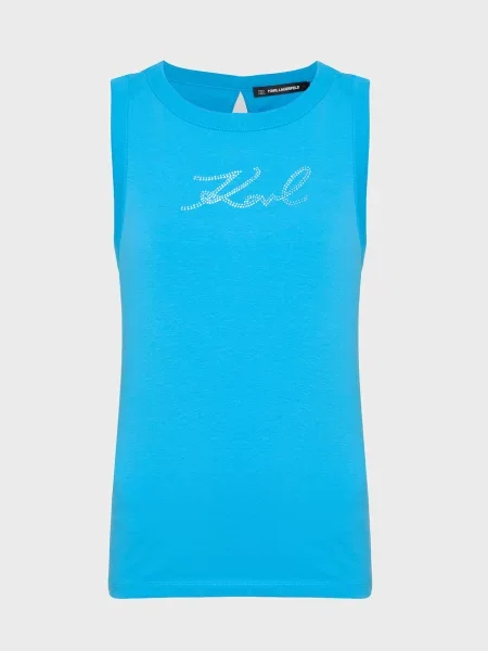 Страз майка Karl Lagerfeld блакитна