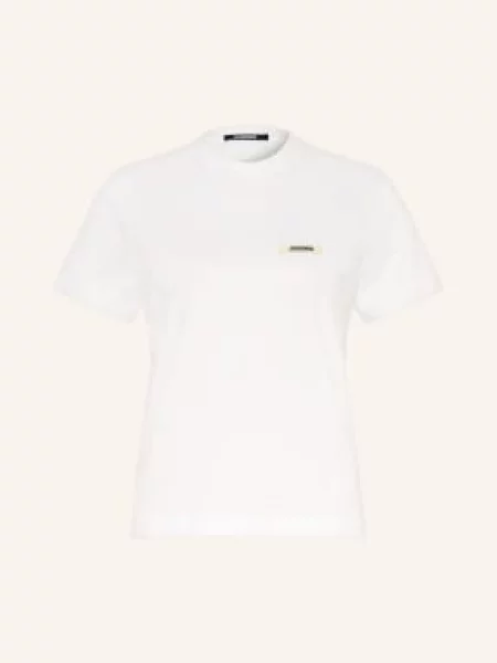 Jacquemus Tričko Le T-Shirt Gros Grain bílá
