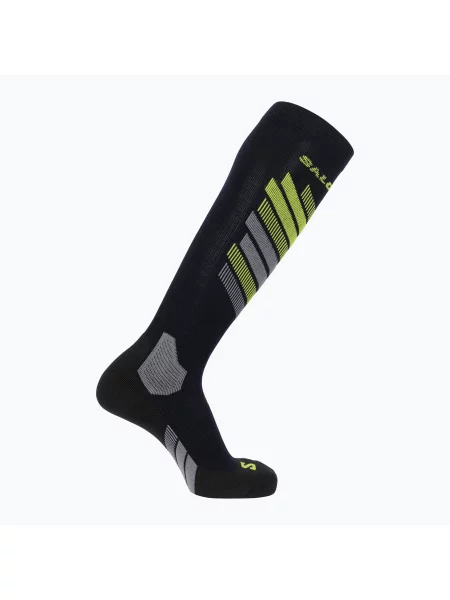Скиорски чорапи Salomon S/Max maritime blue/acid lime синьо