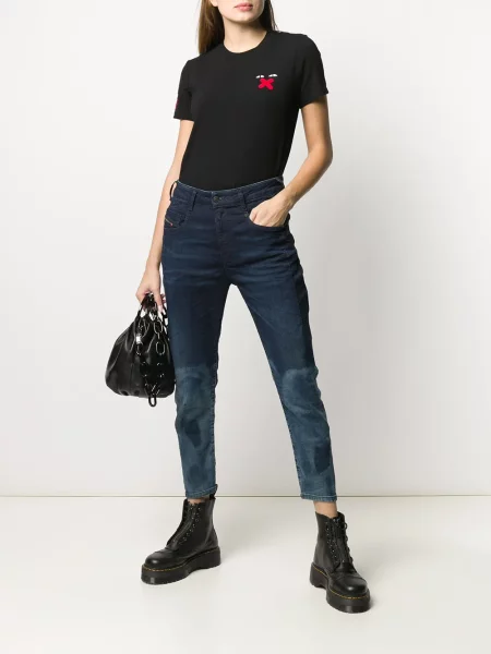 Skinny fit traperice Diesel visoki struk plava