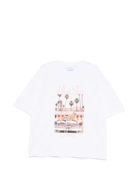 Tricou Blue Sky Inn cu dungi de tigru alb