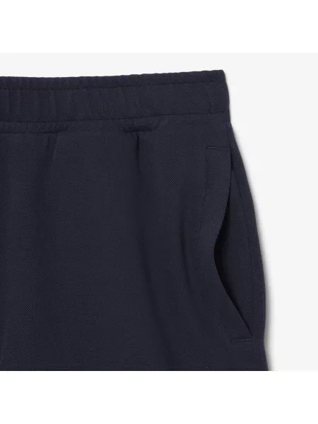 Lacoste Szorty Z Dwuwarstwowego Piqué Relaxed Fit granatowe