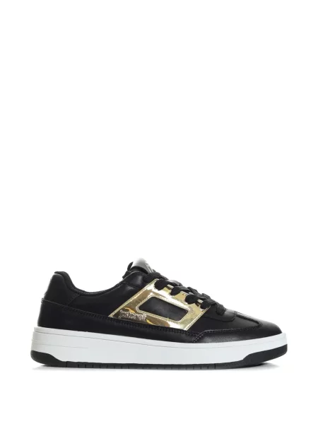 Sneakerși Just Cavalli cu autograf negru