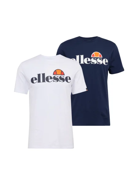 ELLESSE Tricou Prado bleumarin / portocaliu / roșu alb