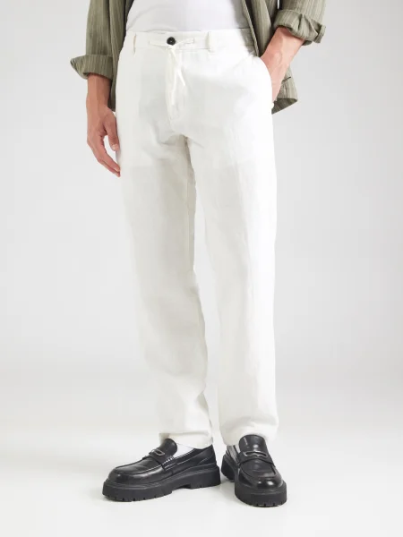 SELECTED Pantaloni cu dungă SLHLEROY crem
