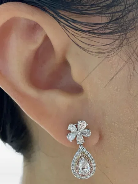 Auskarai Hyt Jewelry balta