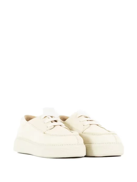 Sneakerși Referenc cu platformă alb