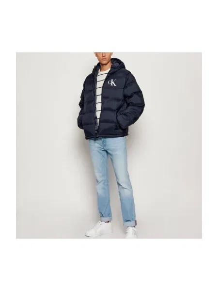 Geacă de blugi Calvin Klein Jeans albastru