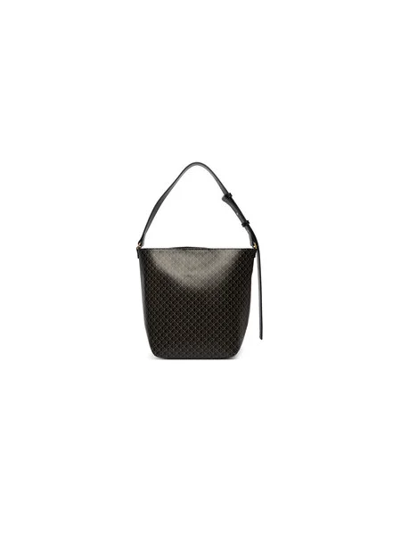 Calvin Klein Kabelka Emblem Aop Medium Bucket čierna
