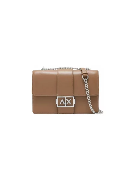 Geanta crossbody Eax din piele maro