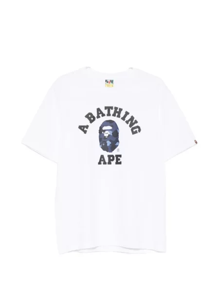 Tricou A Bathing Ape® cu imagine cu model camuflaj alb