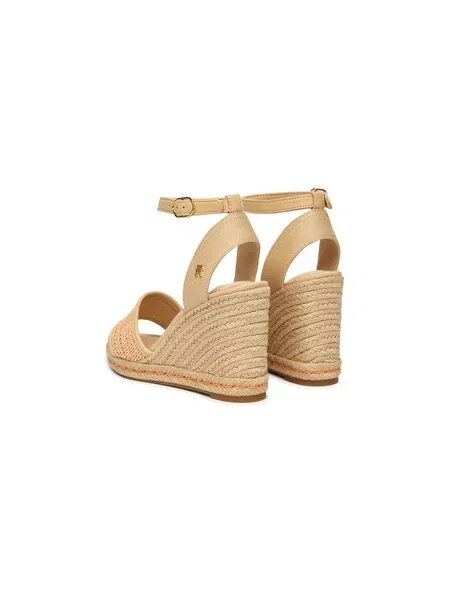 Tommy Hilfiger Espadrile High Wedge Espad Svetlo bež