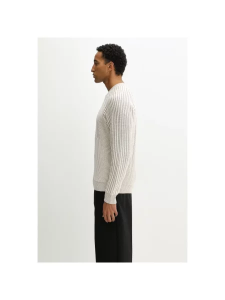 Sweter Filling Pieces wełniany beżowy