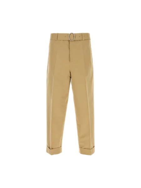 Spodnie Jil Sander casual beżowe