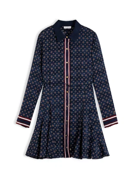 TOMMY HILFIGER Palaidinės tipo suknelė kremo / tamsiai mėlyna