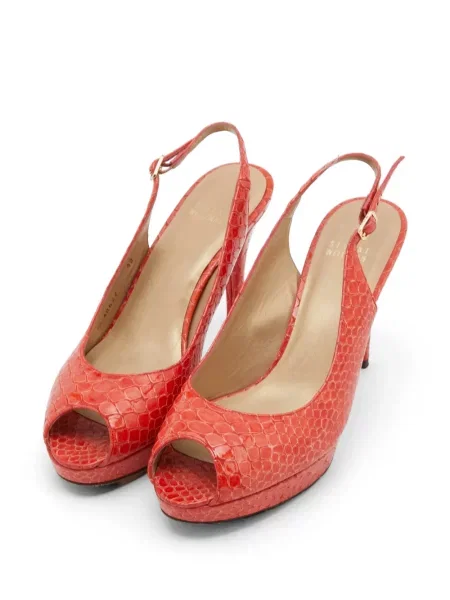 Pantofi cu toc Stuart Weitzman slingback roșu
