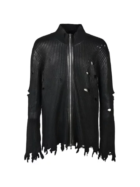 Ceruit cardigan Filth zdrențuiți tricotate negru