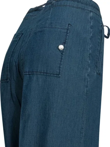 Široke traperice Shaft Jeans s vezicama plava