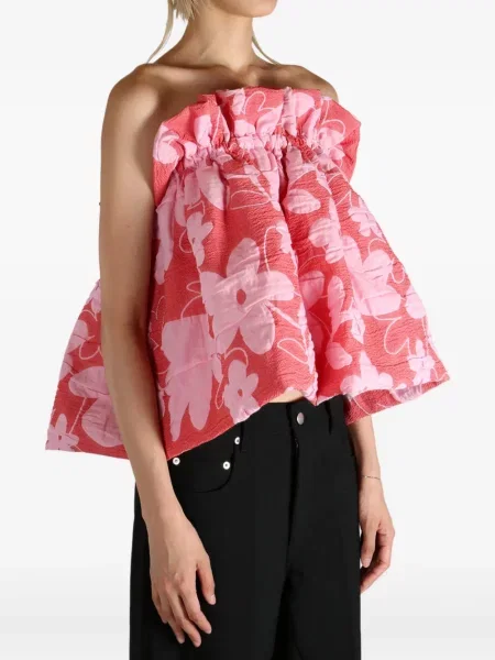 Bluzka Elise w kwiatki czerwona