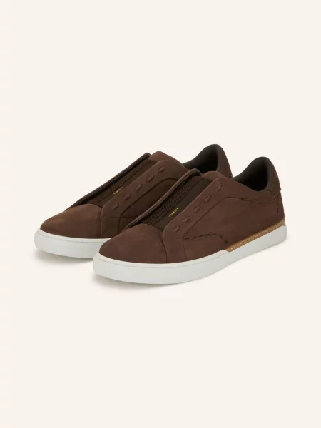 Fendi Nazouvací Tenisky Fendi City tmavě hnědá