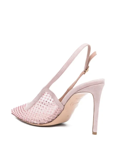 Pantofi cu toc Ginissima de cristal roz