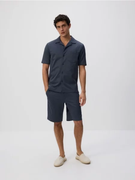 Reserved Сорочка regular fit з темно-сірий сіра