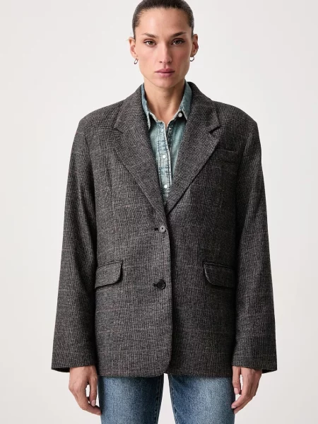 Levi's sacou cu un singur rând de pentru femei cu amestec de lână LUNA RELAXED gri