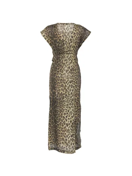 Rochie maxi Moschino cu imagine cu model leopard