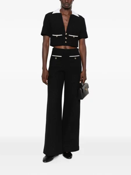 Pantaloni Maje evazate negru