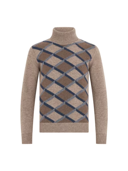Sweter Fedeli z kaszmiru brązowy