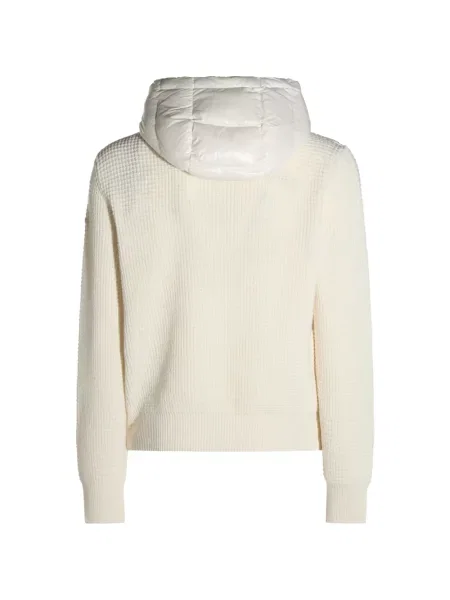 Matlasat geacă Moncler alb