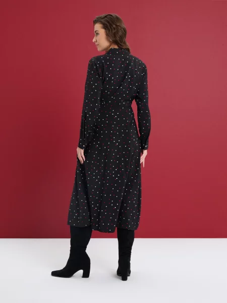 Сукня з декоративним зав’язуванням із в’язкозою різнобарвний