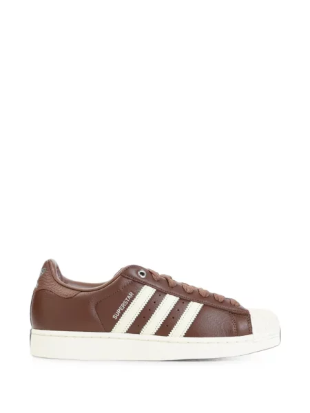 Sneakerși Adidas Superstar cu șireturi din dantelă maro