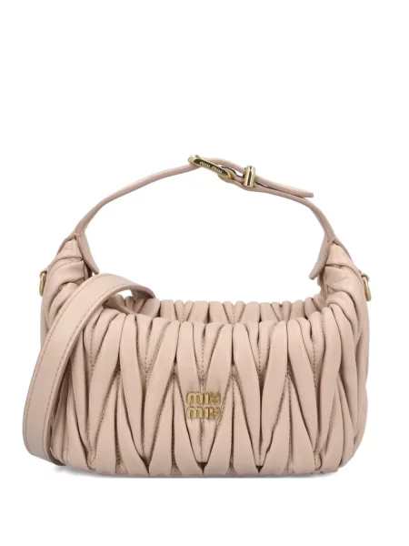 Geanta de piele Miu Miu din piele roz