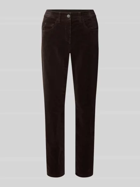 Spodnie w kroju slim fit z domieszką lyocellu w skróconym kroju Luisa Cerano