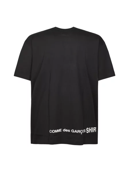 Koszulka Comme Des Garcons z nadrukiem czarna