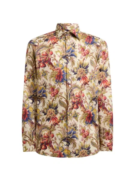 Cămașă Etro din satin cu model floral