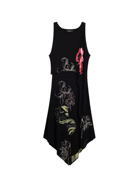 Desigual Rochie verde / roșu negru