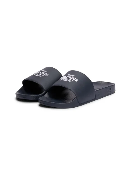 Férfi papucs Tommy Hilfiger Embroid 85 Pool Slide desert sky Embroid 85 Pool Slide fehér