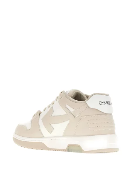 Sneakerși Off-white din piele alb