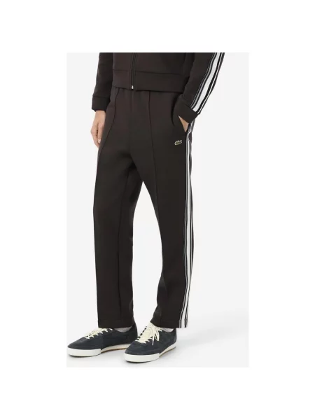 Spodnie Lacoste French Made Czarne Czysty M białe