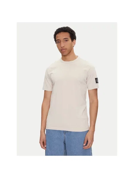 Kratak majica Calvin Klein Jeans bež